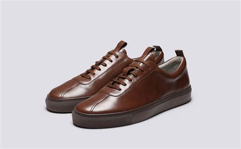 Sneaker 1 | Mens Sneakers in Brown Antique Leather | Grenson