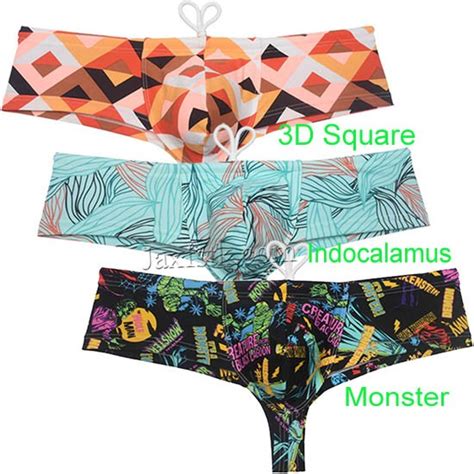 Men S Swimwear Elastic Swim Briefs Drawstring Boxer Swimsuits Board Surf Shorts Bikini Mu D