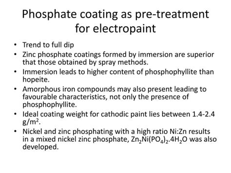 phosphate coating on alloys