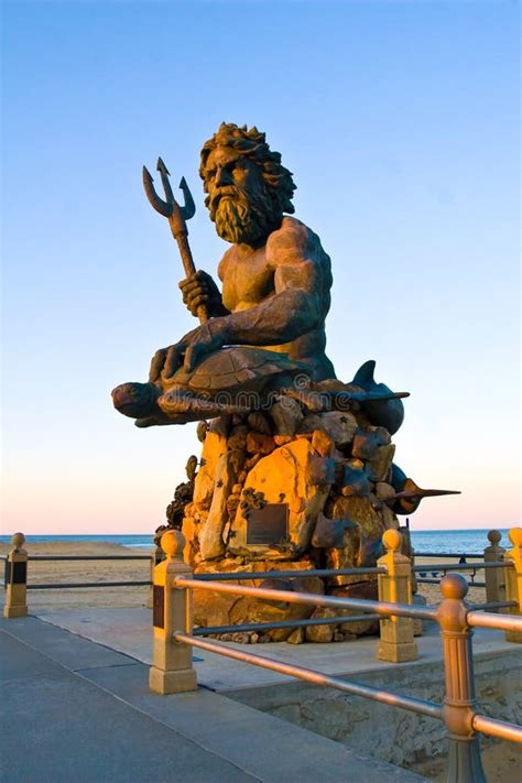 Neptune At Va Beach Stock Image Image Of Neptune Setting