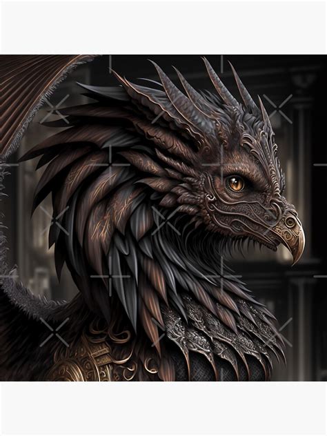 Ai Generated Art Ornate Dark Fantasy Griffon Sticker For Sale By