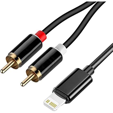 Lightning To Rca Cable For Iphone Ipad Stereo Y Splitter Audio Aux