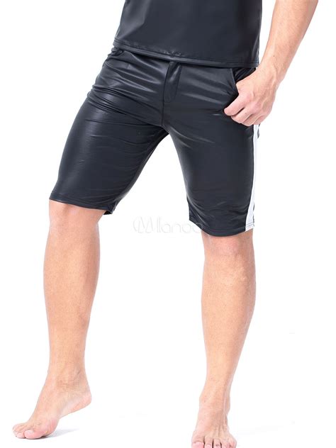 Hommes Costume Sexy Wrestling Pantalons Shorts Synthétique Club De Cuir