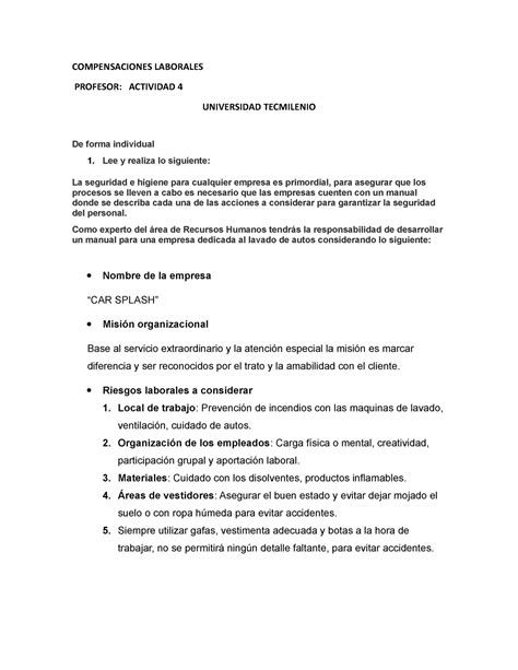 Pres Laborales Act Ejercicio Compensaciones Laborales Profesor