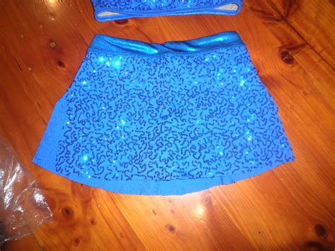 Ic Mc Preloved Solo Balera Blue Sequin Piece Costume Size Ic Mc