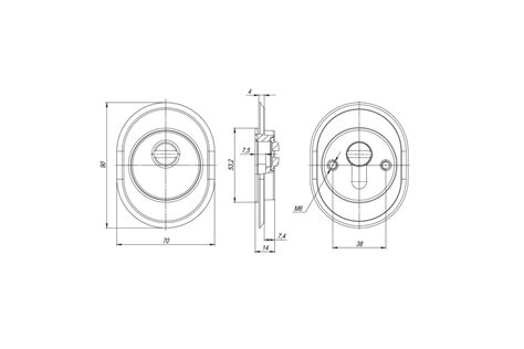 Накладка Fuaro (Фуаро) на цилиндр DEF.CRE-al/OV.9713 (A-9713) CP хром ...