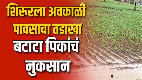 Pune Shirur Potato Crop Loss शिरूरला अवकाळी पावसाचा तडाखा बटाटा पिकांचं नुकसान Youtube