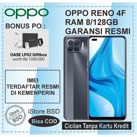 OPPO RENO 4F RAM 8GB ROM 128GB SUPER AMOLED 48MP QUAD CAMERA