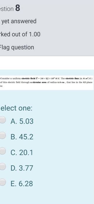 Solved Estion Yet Answered Ked Out Of Flag Question Chegg