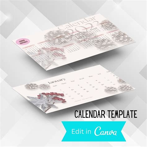 2023 Calendar Template 100% Editable Text and Images 2023 Calendar Pdf ...