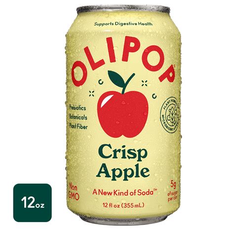 olipop prebiotic soda crisp apple  fl oz refrigerated walmartcom