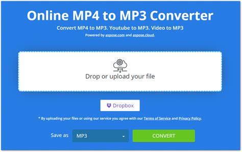 Convierta MP4 a MP3 en línea Convertidor gratuito de MP4 a MP3