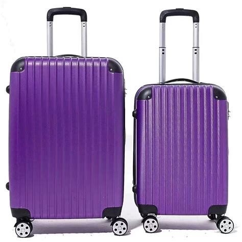 luggage bag plain    set abs suitcase inchinch travel beg