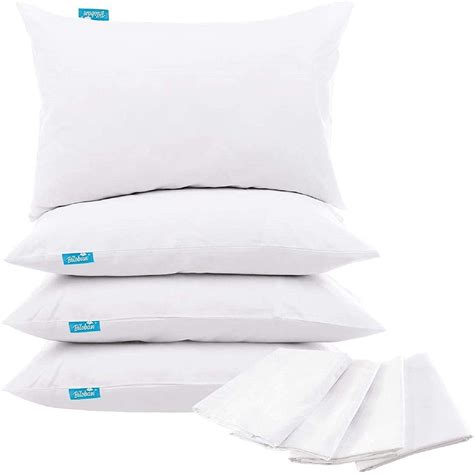 Biloban Queen Size Waterproof Pillow Protector, 4 Pack Noiseless & Skin ...