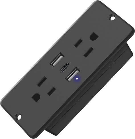 Amazon Recessed Power Strip With W Usb C Ultra Thin Flat Plug