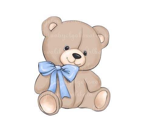 Teddy Bear Clipart Cute Teddy Bear Png Baby Shower Boy Digital