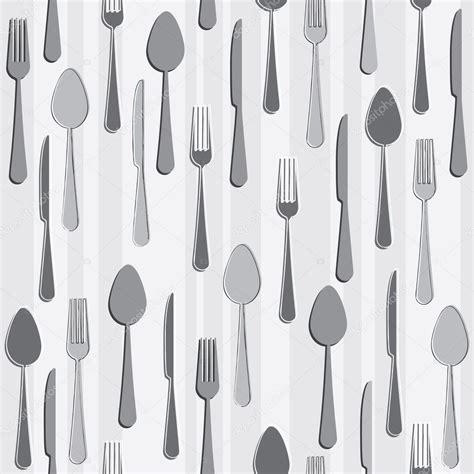 Seamless Cutlery Pattern Stock Vector Mattasbestos 6128372