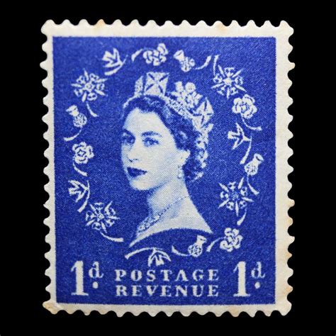 1961 United Kingdom Stamp One British Penny Queen Elizabeth II