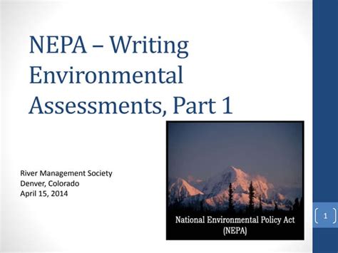 National Environmental Policy Act Nepa Writing Environmental