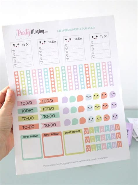 Free Printable Kawaii Planner Stickers Pendekkomey