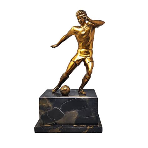 1930s Gorgeous Art Deco Football - Soccer Player Bronze Sculpture. Made ...