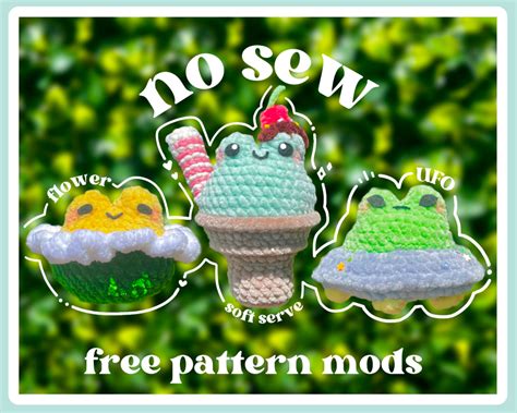 FREE No Sew Dumpy Blob Frog Mods Crochet Pattern Ribblr