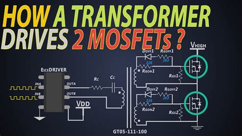 Double Ended Transformer Coupled Gate Drive Circuit Isolated MOSFET