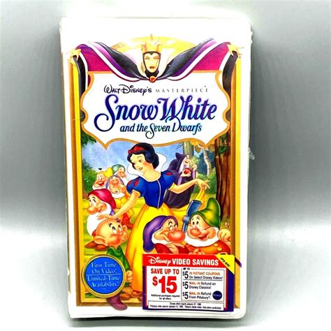 WALT DISNEY'S MASTERPIECE Snow White and the Seven Dwarfs VHS, 1994 1st