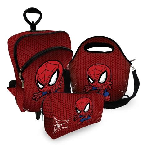 Kit Mochila Infantil Volta As Aulas Homem Aranha Elo