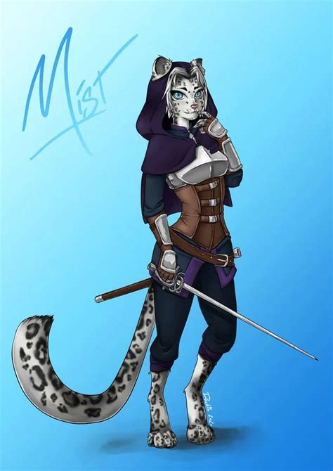 Oc Art Snow Leopard Tabaxi Rogue Dnd Furry Girls Cat Character