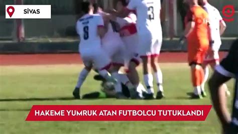 Hakeme Yumruk Atan Futbolcu Tutukland Dailymotion Video