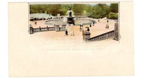 New York City Nyc Bethesda Fountain Central Park Souvenir Postal Card