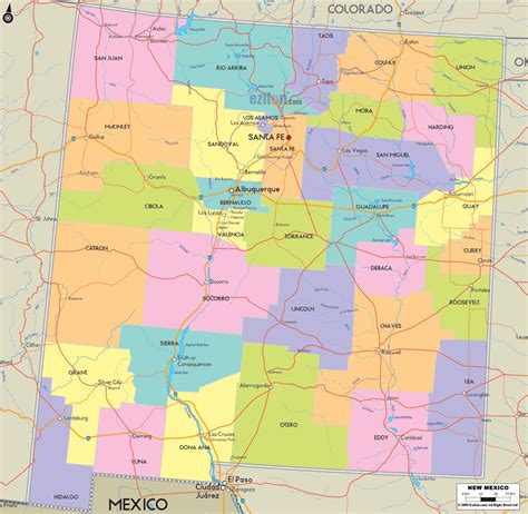 Map of New Mexico - ToursMaps.com