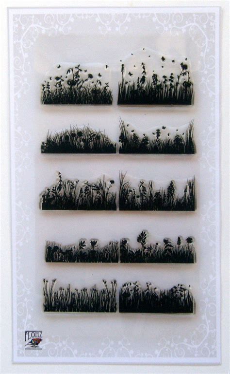 Amazon Meadow And Grass Borders Clear Stamps Set Arts Crafts