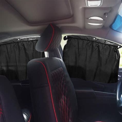 Car Styling 2pcs Rear Side Window Curtain Car Sun Block Curtains