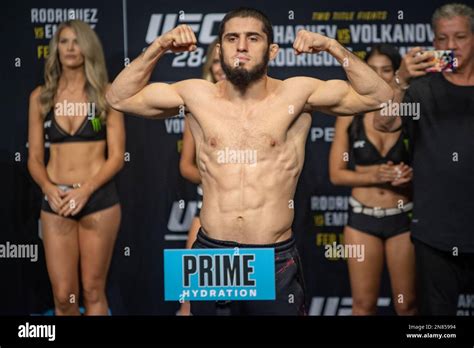 Perth Australia February 11 Islam Makhachev Weighs In At 155 Lbs At