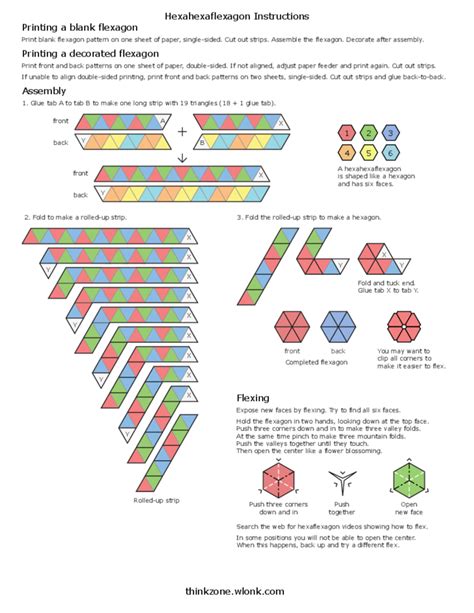 Blank And Decorated Hexahexaflexagon Template Science Activities For