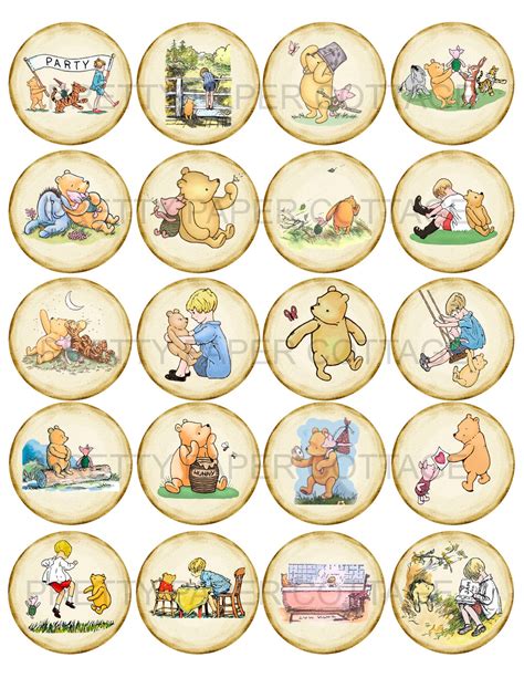 Classic Vintage Winnie The Pooh And Friends Stickers 3 Styles See