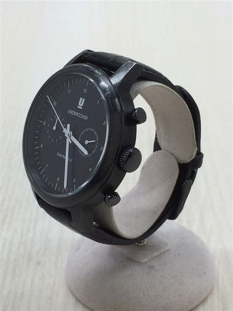 Undercover アンダーカバー Fuck The Clock クォーツ腕時計 アナログ レザー Blk Blk 中古品の販売・通販ならセカンドストリート