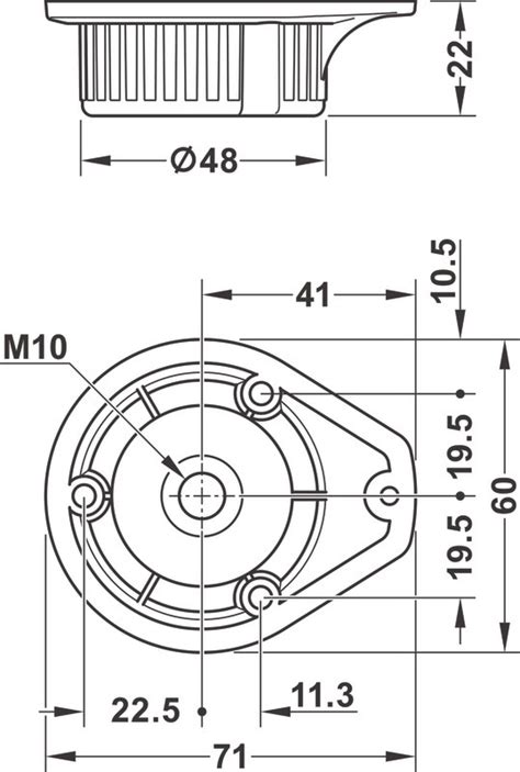 Embase Hafele 48 Mm BATIFER Quincaillerie Professionnelle