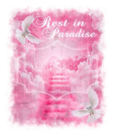 Pink Heaven Clouds Rest In Paradise Memorial Design Files 6 Files With