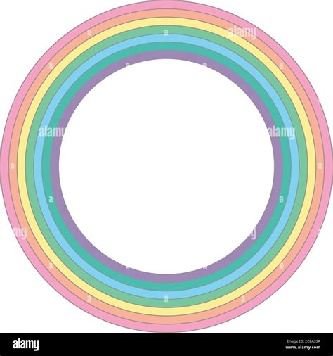 Rainbow Pastel Circle Vector Element Geometric Detail For Design