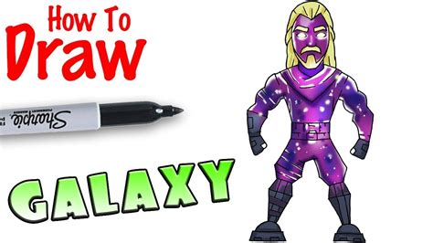 How To Draw Galaxy Skin Fortnite Youtube