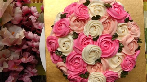 How To Make Rosette Cake Engagement Cake Tutorial Youtube