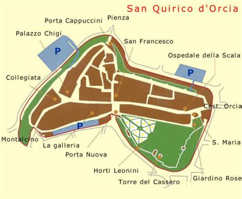 San Quirico Map Montepulciano Italy Mappery