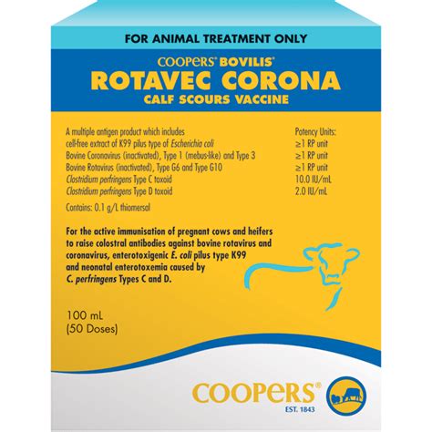 Bovilis Rotavec Corona Calf Scours Vaccine Products Coopers