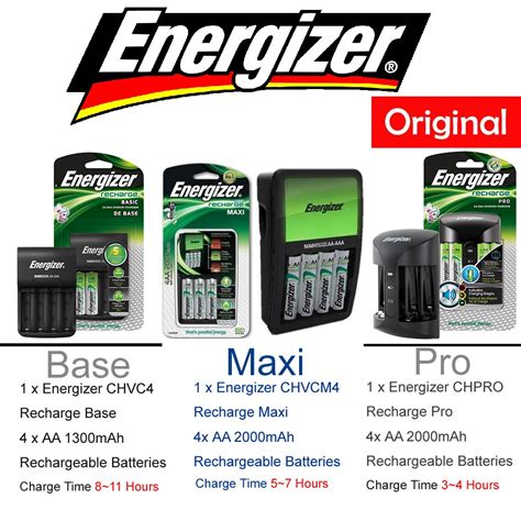 Official Energizer Recharge Base Maxi Pro Includes X Aa Rechargeable