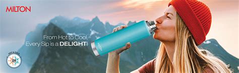 MILTON Elfin Thermosteel Hot And Cold Water Bottle Light Blue 160 Ml Amazon In Home Kitchen