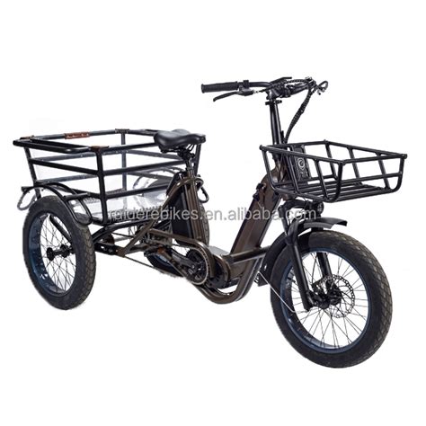 Raidertrike C Inch Fat Tire Wheel Electric Tricycle Bafang Mid