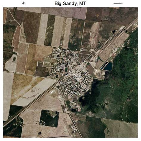 Aerial Photography Map of Big Sandy, MT Montana